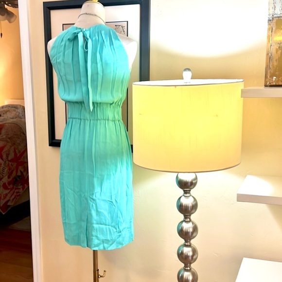 Kate Spade,Coastal Classic Turquoise-Aqua Sleeveless Dress, Tie-Back, EUC,Size 0 - Picture 6 of 11